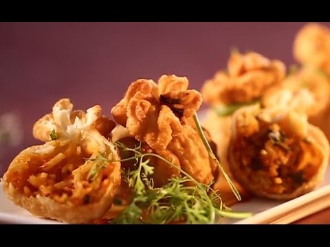 Fried Veg Wontons Recipe | Chinese Veg Potli (फ्राइड वेज पोटली ) | Indo-Chinese Food | Archana Arte | India Food Network