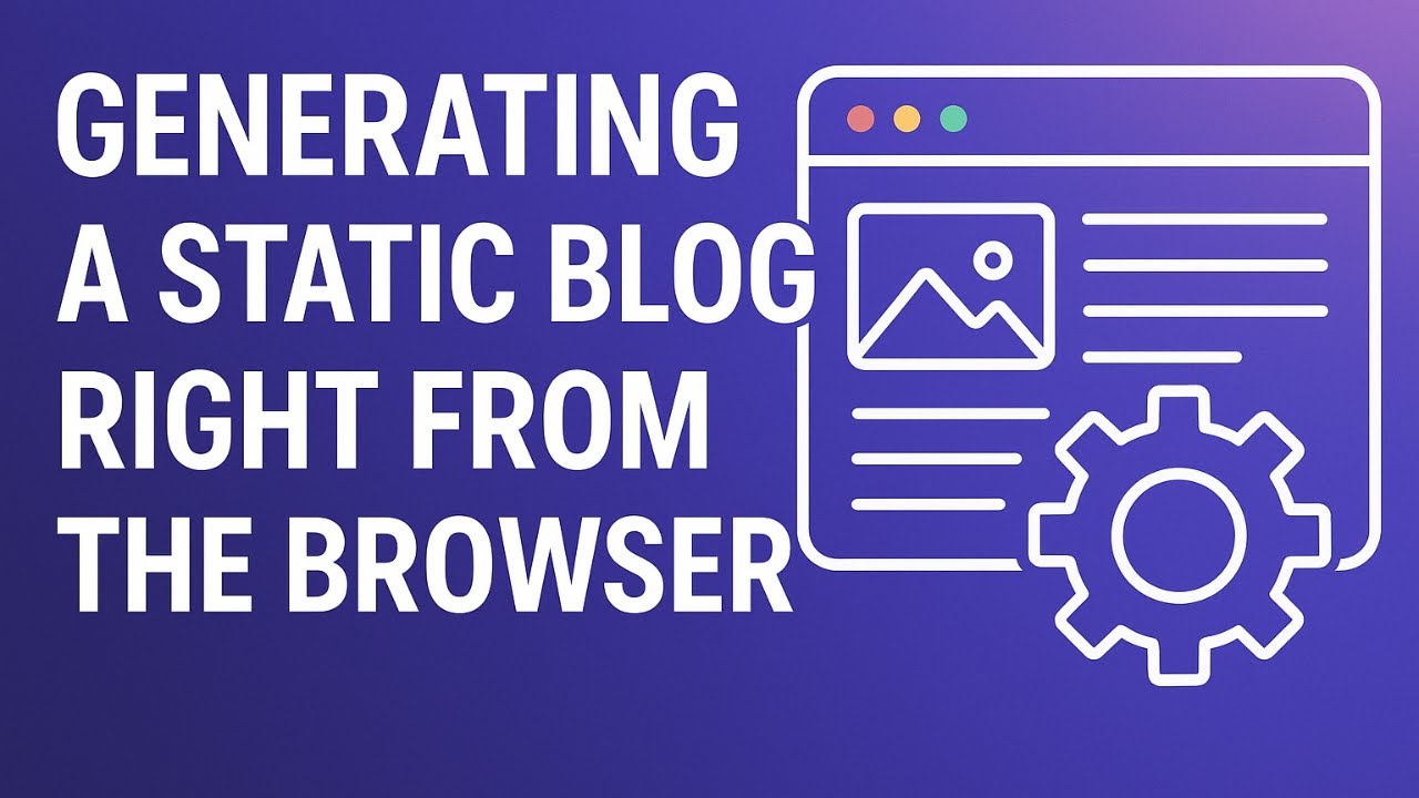 Generating a static blog right from the browser using MechCloud - YouTube