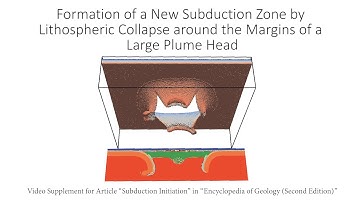 Formation of a New Subduction Zone by Lithospheric Collapse around the Margins of a Large Plume Head