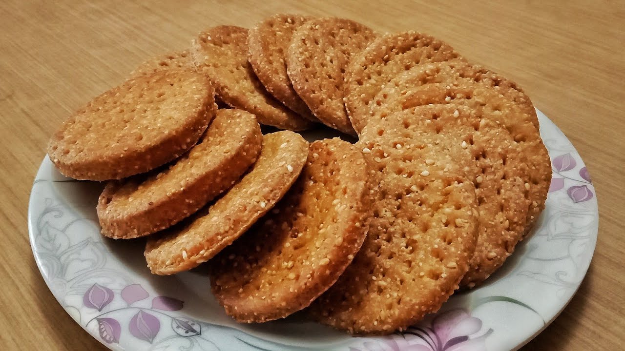 Teel Biscuit Crispy Sesame Biscuit without oven Easy Snack YouTube