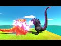 Evolved Thermonuclear Godzilla Size Comparison vs Shin Godzilla - Animal Revolt Battle Simulator