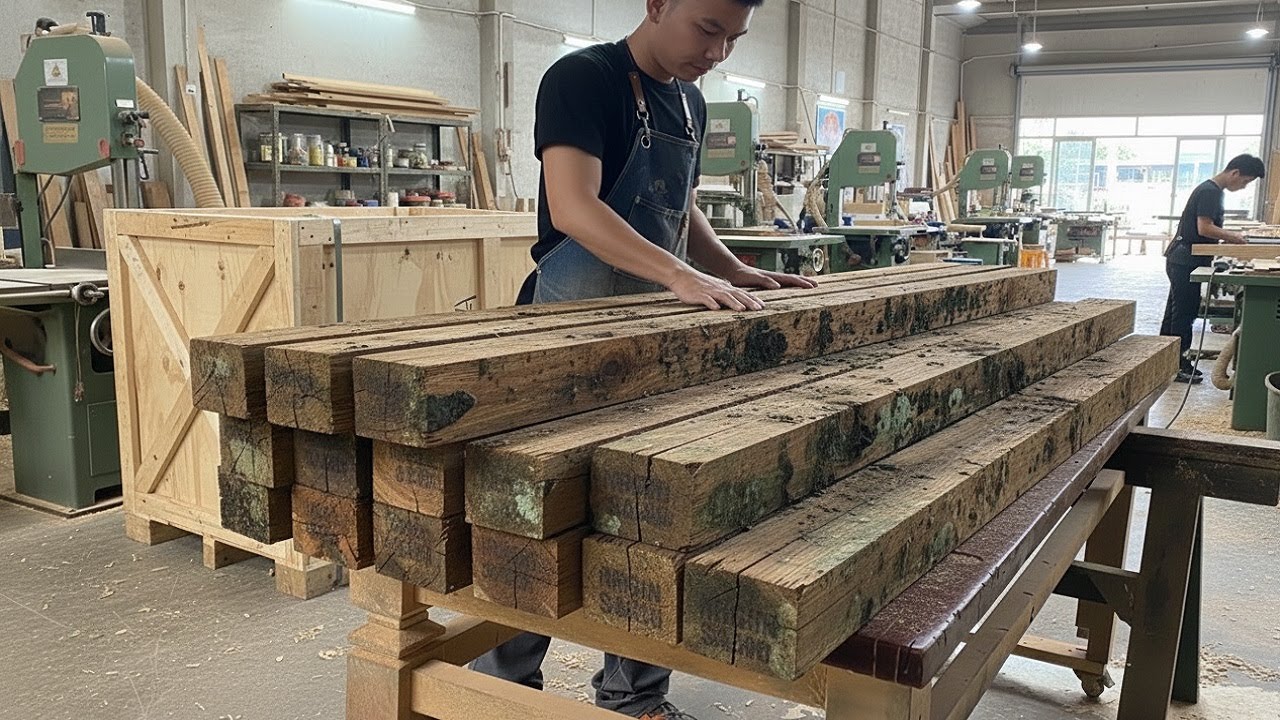 Incredible Process: Stunning, Creative Interior Design Using Old Crates and Scraps of Wood