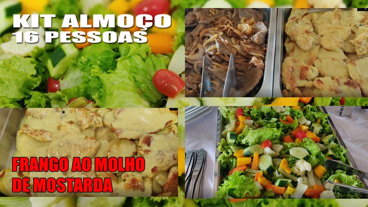 KIT ALMOÇO 16 PESSOAS FRANGO AO MOLHO DE MOSTARDA - RECEITAS DA ROSA