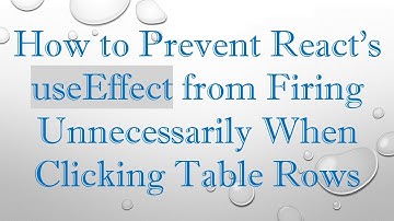 How to Prevent React