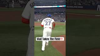 Vladimir Guerrero Jr. takes the field for Opening Night 😤 #Toronto #BlueJays