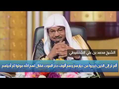 ألم تر إلى الذين خرجوا من ديارهم وهم ألوف حذر الموت فقال لهم الله موتوا ثم أحياهم