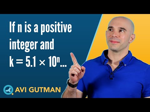 If n is a positive integer and k = 5.1 × 10^n DS16168