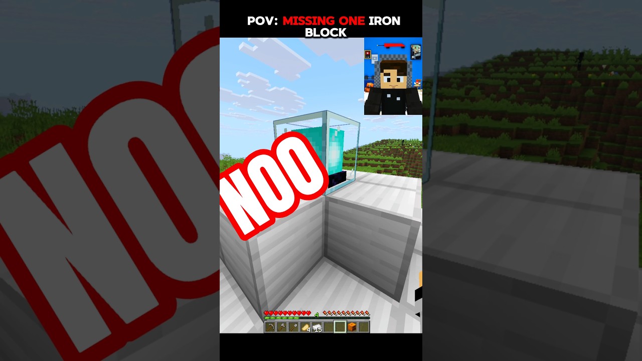 Minecraft, но у тебя не хватает одного железного блока 