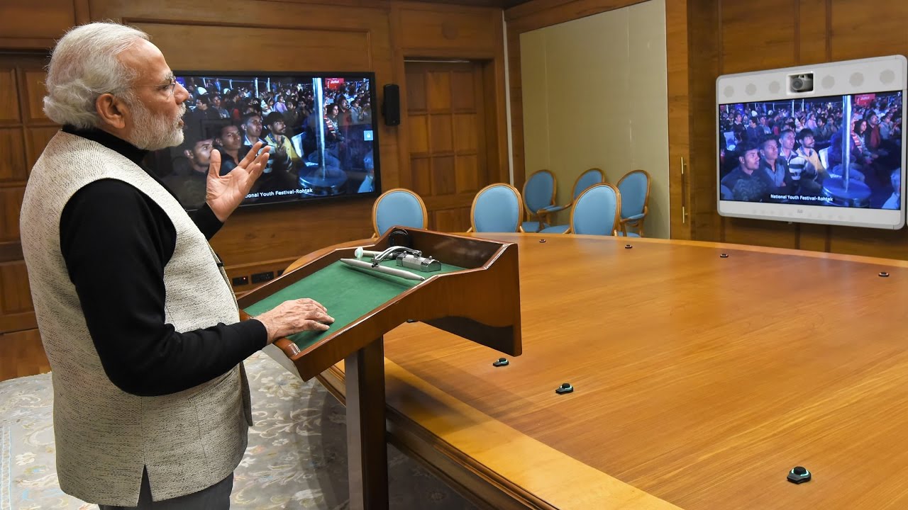 Image result for video Conferencing Of Modi