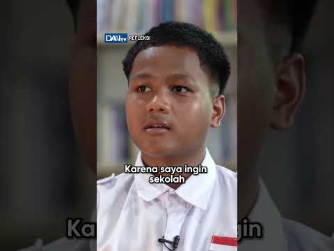 Bocah ini bisa mengenyam pendidikan setelah sempat putus sekolah. #SekolahRakyat #RefleksiDAAITV