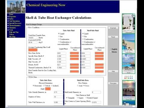 Shell and Tube Heat Exchanger Calculation - YouTube