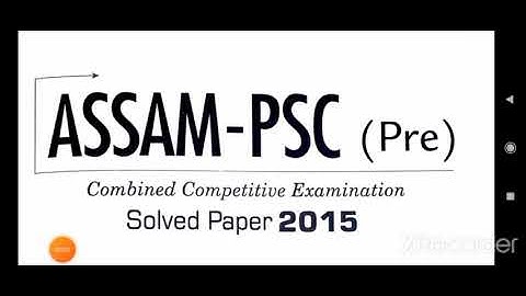 APSC 2015 Paper Solution with Official Answer key/ imp for APSC PRELIMS 2023