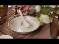 Vigneto | Luxurious Creme Gold Fine Porcelain Dinner Set