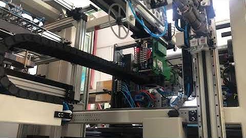 2L bucket 2 cavities IML Robot,  FAT test before delivery to Malaysia customer