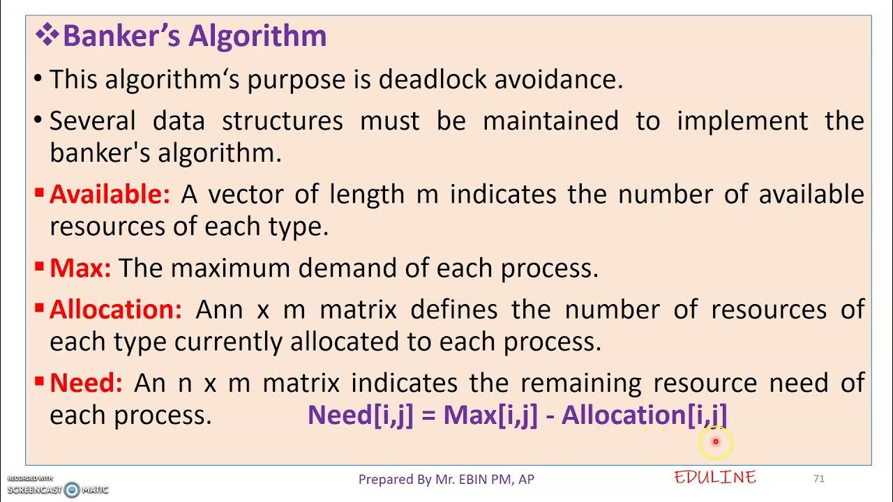 Module 3 topic 12 deadlock avoidance bankers algorithm youtube