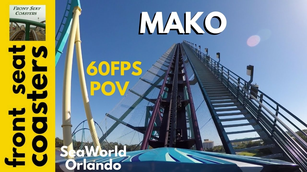 Mako POV 60FPS Roller Coaster Front Seat On-Ride 2017 SeaWorld Orlando B&M Hyper Coaster GoPro belligerent