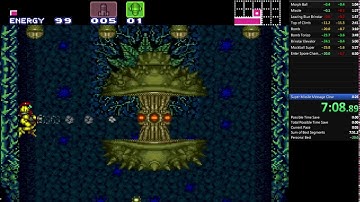 Super Metroid -- Spore Spawn RTA Speedrun, 8:05