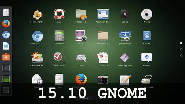 Ubuntu 15.10 GNOME Wily Werewolf 64 bit - first boot and overview