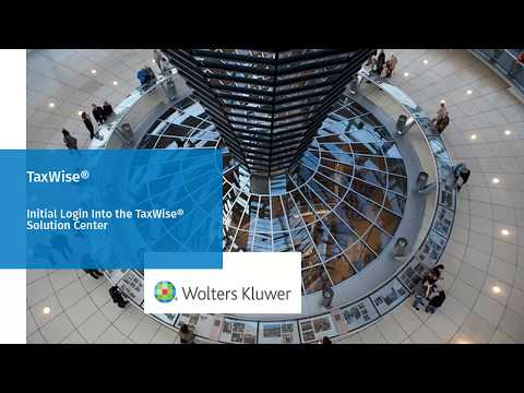 TaxWise® - Initial Login Into The TaxWise® Solution Center