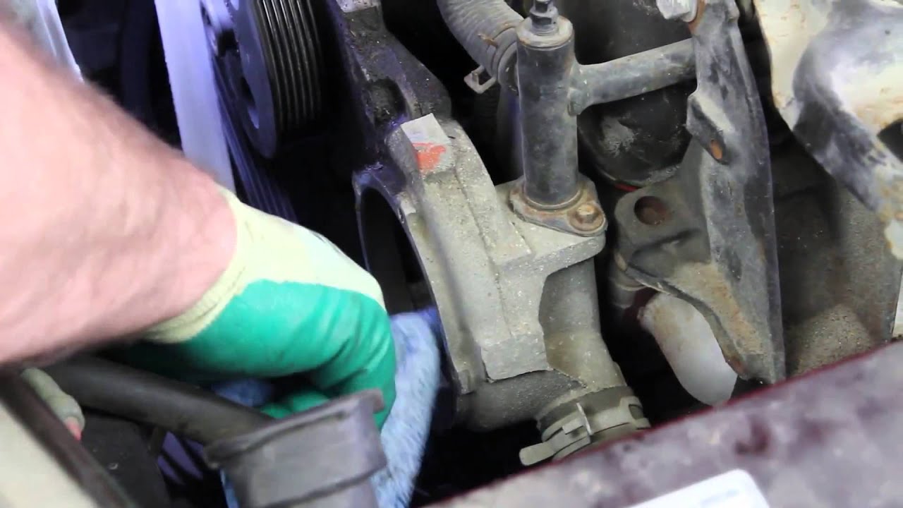 How to Install a Water Pump for GM 3.1L V6. Engine ... 2003 buick lesabre thermostat diagram 