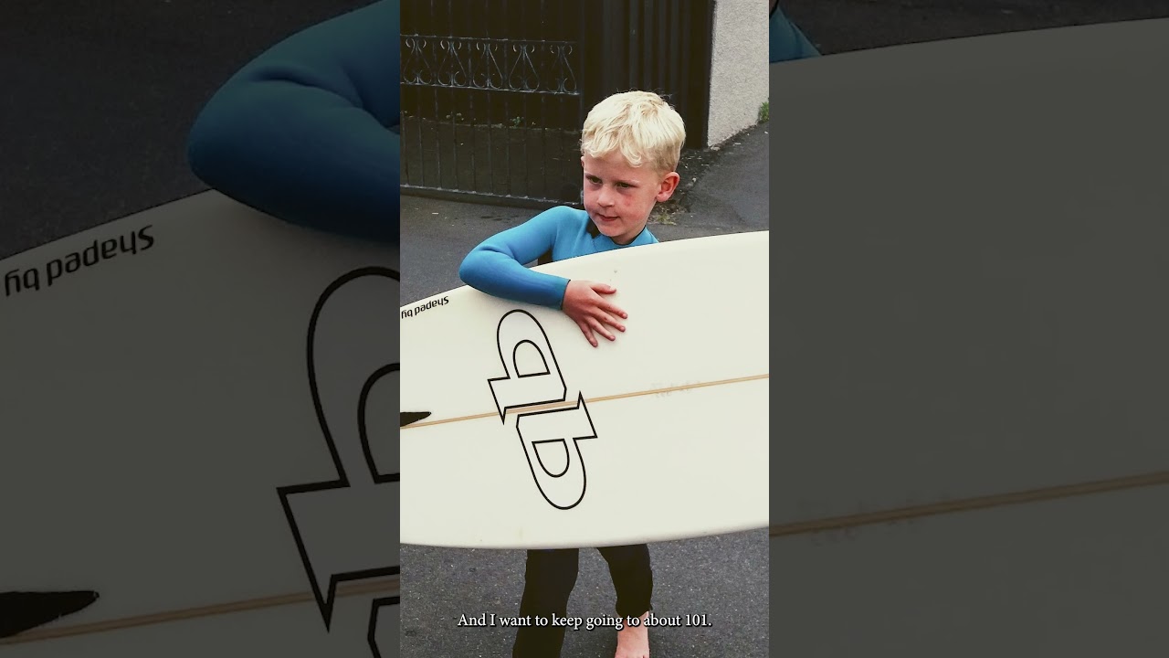 How did this kid surfer get his start?