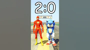 FLASH vs SONIC in GTA 5! (BATTLES) #shorts