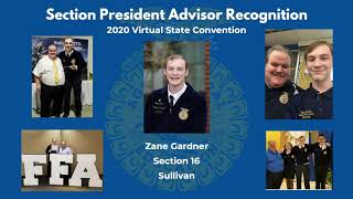 Section President Advisor Recognition - 2020 State FFA Convention