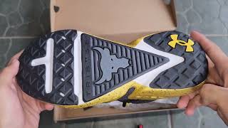 Unboxing Project Rock 5 Black Adam Training Shoes and on feet look