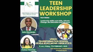 2 Days Of Teen Leadership Workshop. 7Th 8Th Edition Of Tlw. Training Of