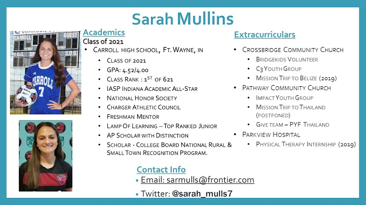 Sarah Mullins - Class of 2021 - Soccer highlights