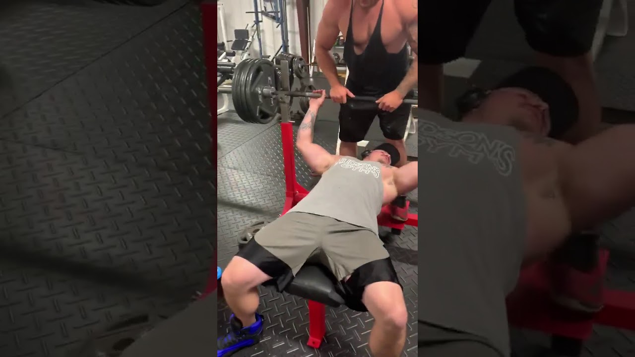 445 lb bench press 230 lb bw YouTube