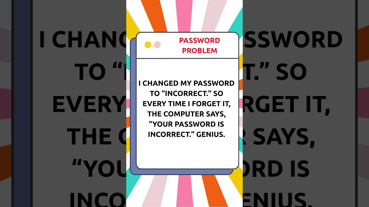 The Smartest Password Ever 😂 | Funny Tech Short
