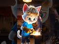 Tommy makes Aiden and Jimmy shocked. see how he does that. #shorts #aiart #cat #trending