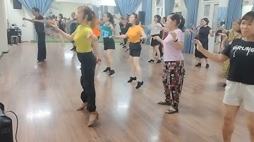 Samba cơ bản - Bước whisk - Samba cơ bản ngang - tập luyện với Vũ Điệu Xanh