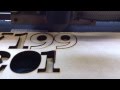 Chinese 40w laser cutting letters out of 5/16" (8mm) Solid Cherry
