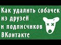 Как удалить собачек из друзей и подписчиков в ВК