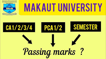 MAKAUT Semester Passing marks | CA, PCA, External & Semester Exam