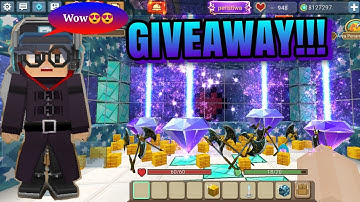 TRADE AND GIVEAWAY IN SKYBLOCK 😍😍 (Blockman Go Blocky Mods)