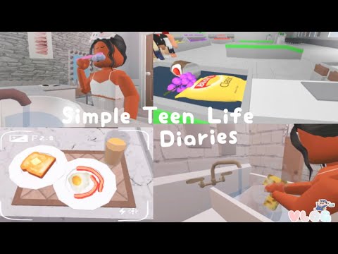 Simple Teen Diaries: Grocery run, Morning routine, Baking and more! w/VOICE Roblox Bloxburg Roleplay