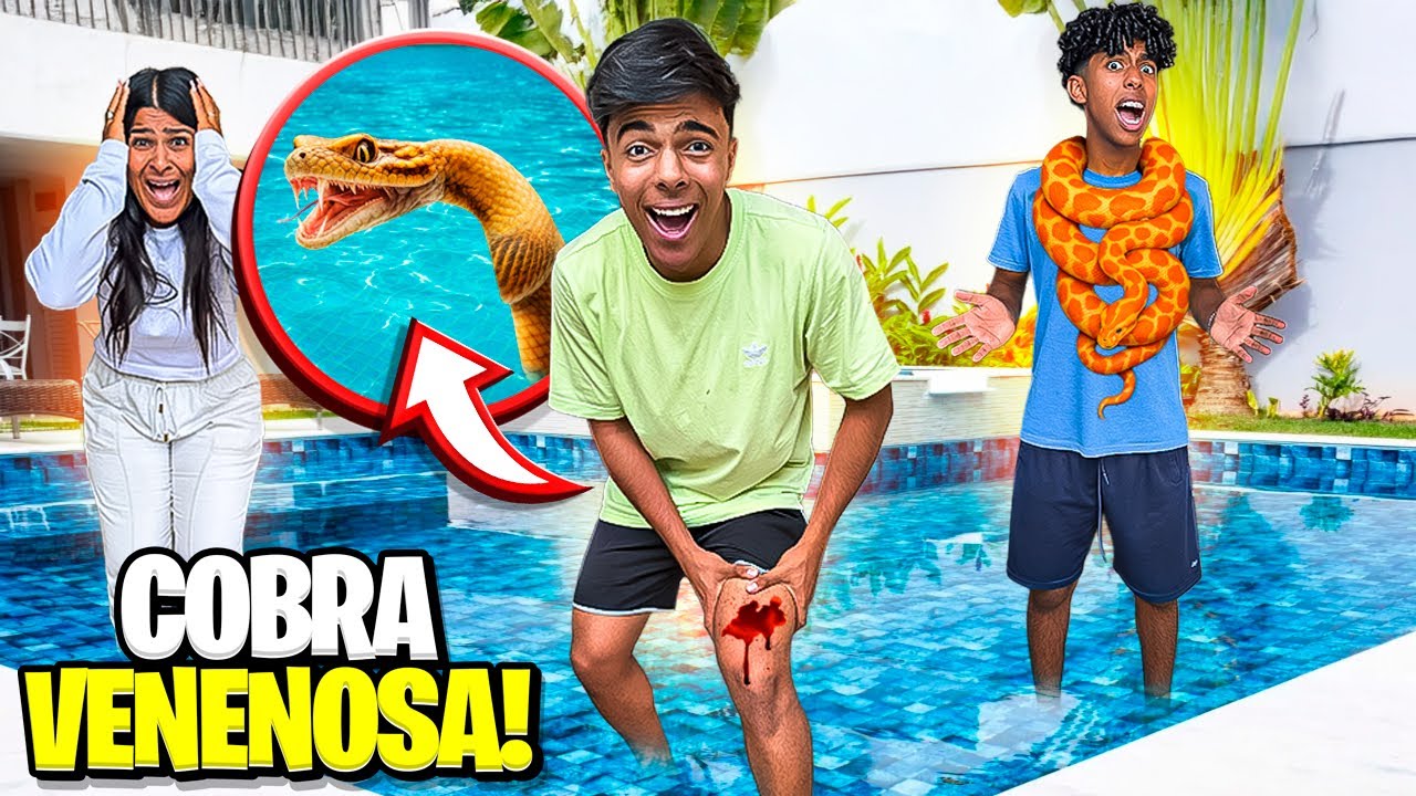 ENCONTRAMOS COBRAS VENENOSAS NA PISCINA DA CASA NOVA…😱🐍