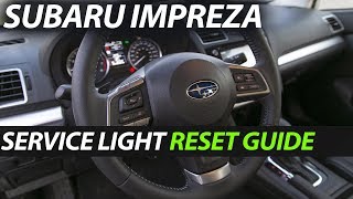 Subaru Impreza - Oil Service Light Reset