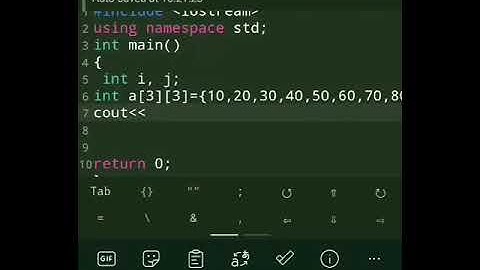 2D array. Represention c++