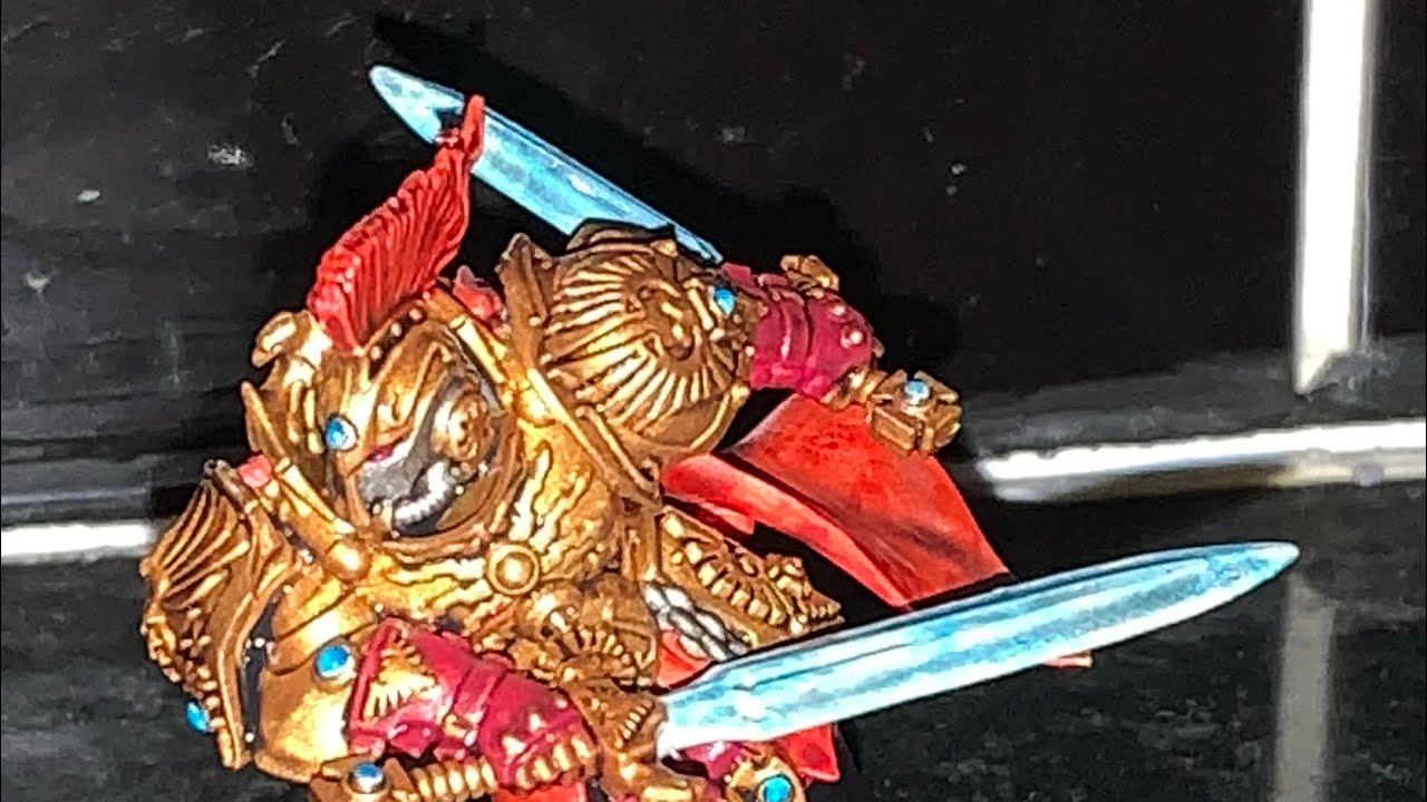 Painting the Adepta Custodes Blade Champion (and not my Orks! 😂) #warhammer40k #warhammer #miniature