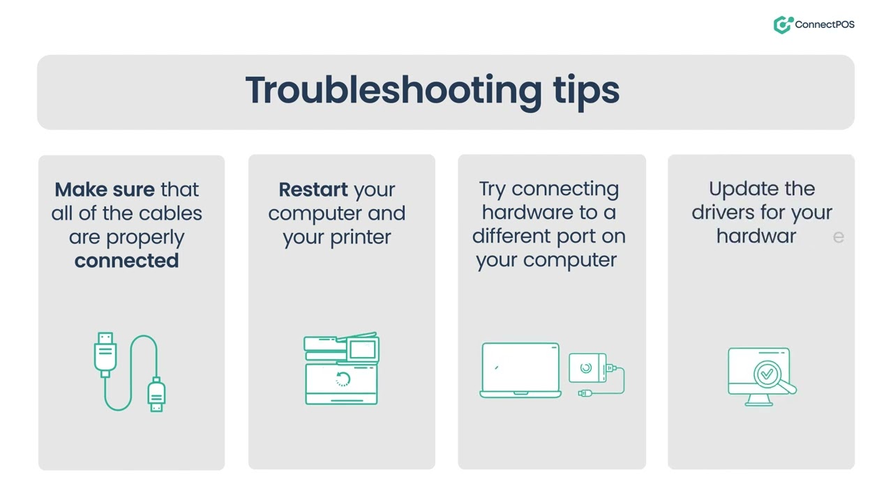 How to fix the trouble connecting hardware to POS