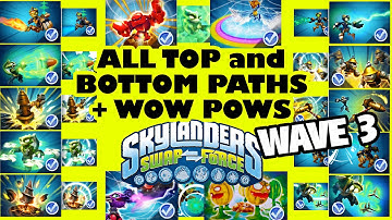 Skylanders Swap Force: 12 Wave 3 Top & Bottom Swapper Paths + 4 Series 2/3 Wow Pows (7 Characters)