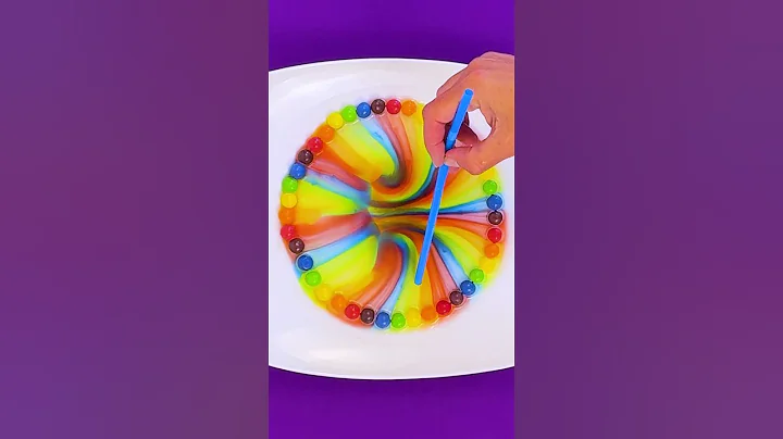 Make a Messy RAINBOW🌈🍭 Candy Circle! DIY Candy Colors! #shorts