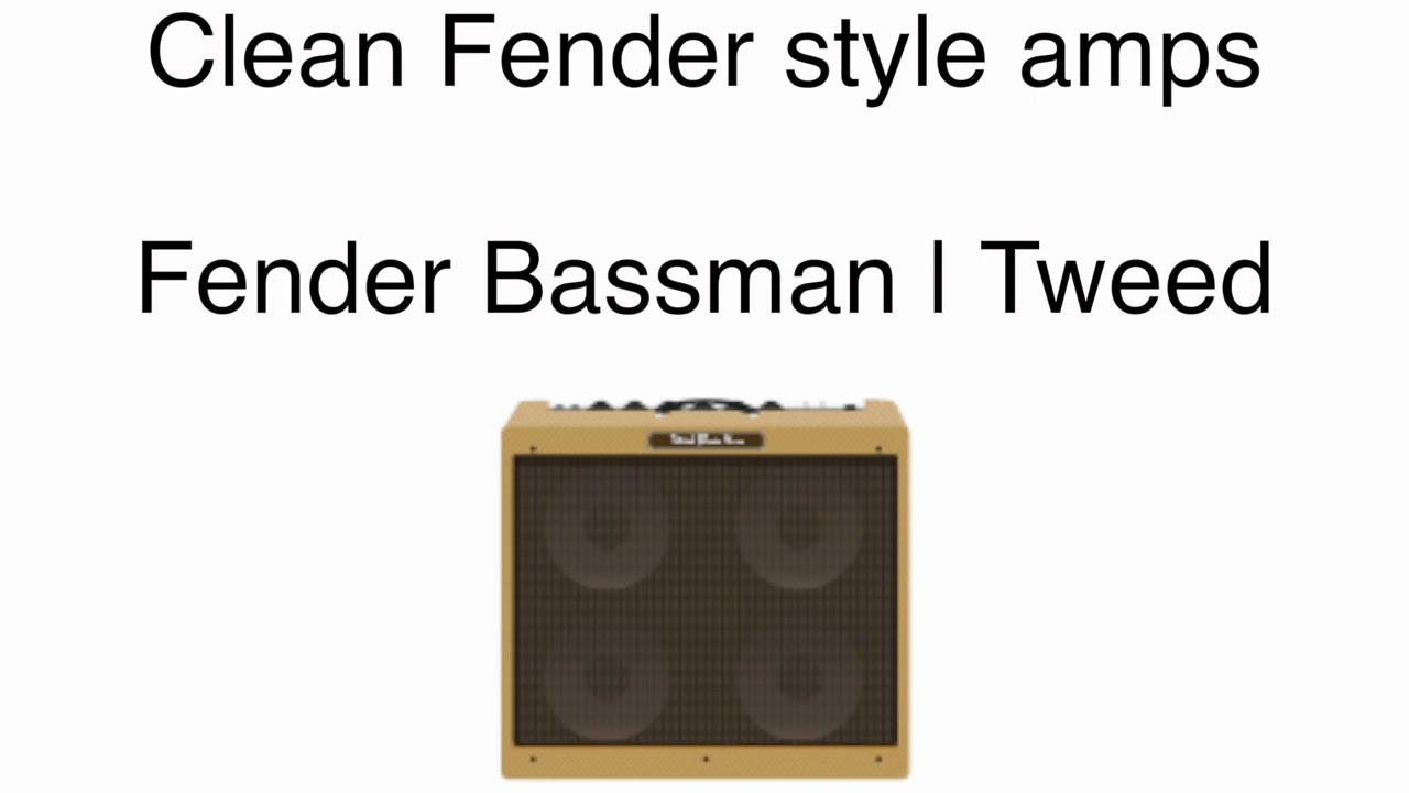 Clean Fender syle Amps Bassman Tweed Helix HX Stomp Overdrive