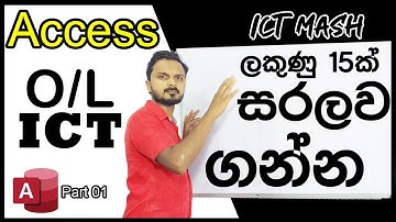 OL ICT Access in Sinhala | OL ICT Lesson Sinhala | OL ICT Access සිංහලෙන්   (Part 01)