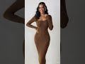Traquila Bodycon Dress 🤎 Stunning Brown Knee-Length Party Look!