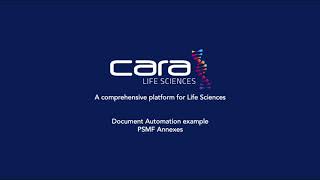 The CARA Life Science Platform - Document Automation and  PSMF Annexes screenshot 4